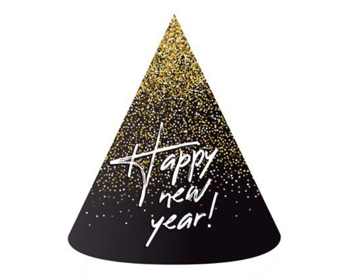Feesthoedjes Happy New Year (6st) afbeelding