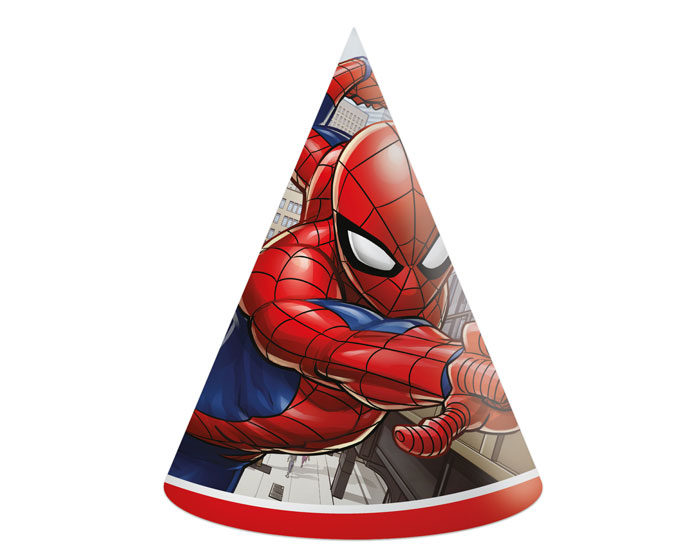 Feesthoedjes Spider-Man (6st) afbeelding