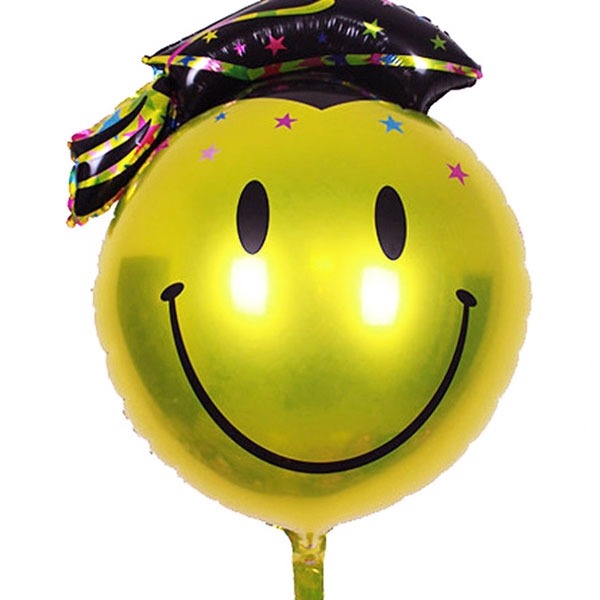 Folieballon Smiley Geslaagd afbeelding
