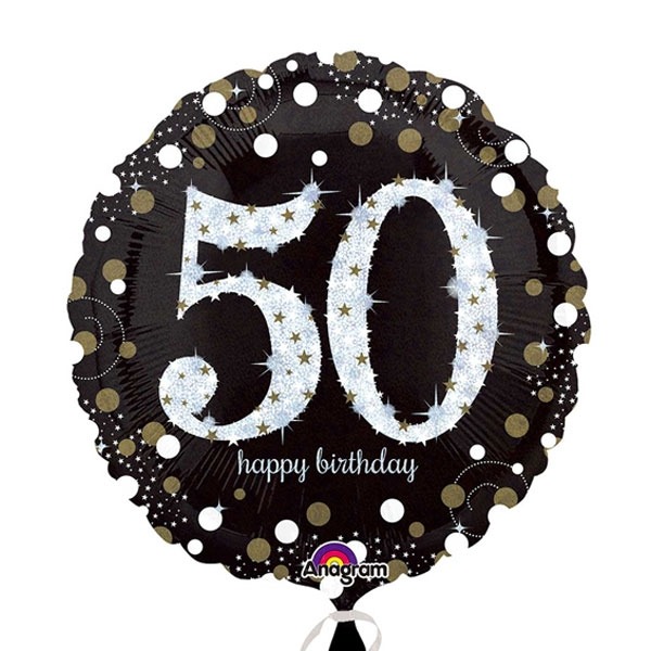 Folieballon 50 Happy Birthday Sparkling afbeelding