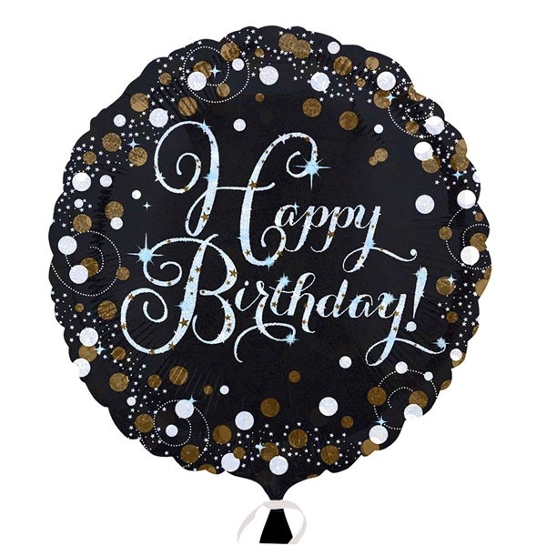 Folieballon Happy Birthday! Sparklin - 43cm afbeelding