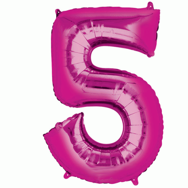 HELIUM Fballon 5 Roze XL (alleen afhalen) afbeelding