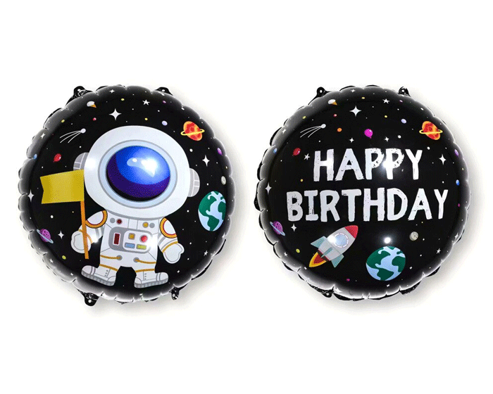 Folieballon Astronaut Happy Birthday (45cm) afbeelding