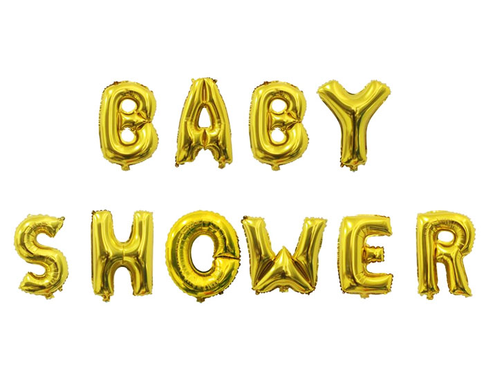 Folieballon Babyshower Goud afbeelding