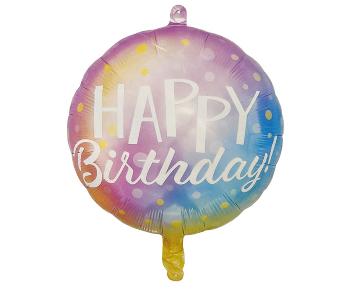 Folieballon Happy Birthday! Pastel (45cm) afbeelding