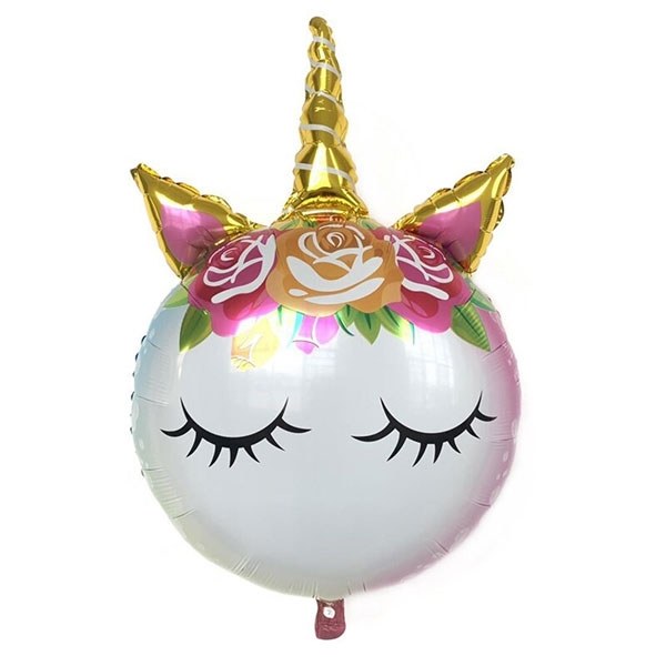 Folieballon Unicorn Wimpers afbeelding