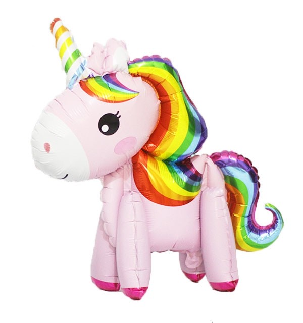 3D Folieballon Unicorn Roze afbeelding