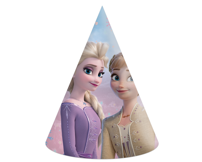 Feesthoedjes Frozen 2 - 6 stuks afbeelding