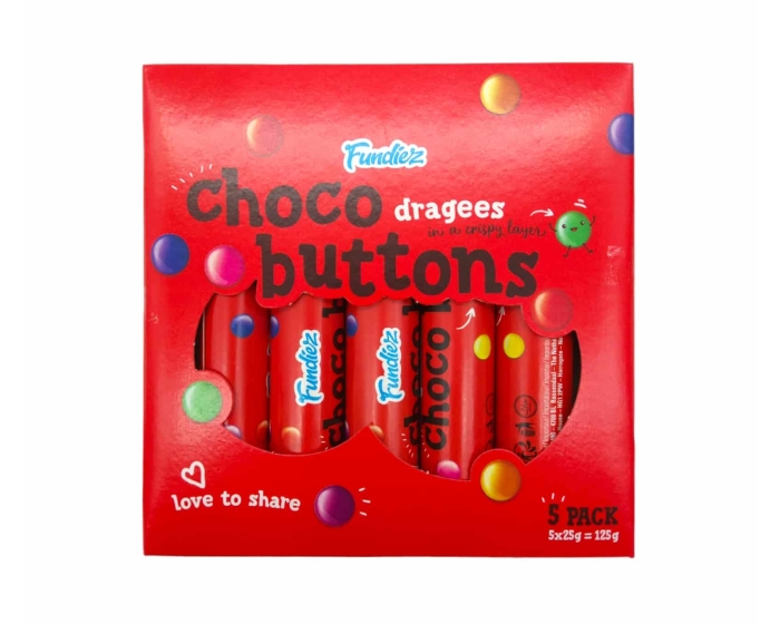 Fundiez Choco Buttons 125gr (5-pack) afbeelding