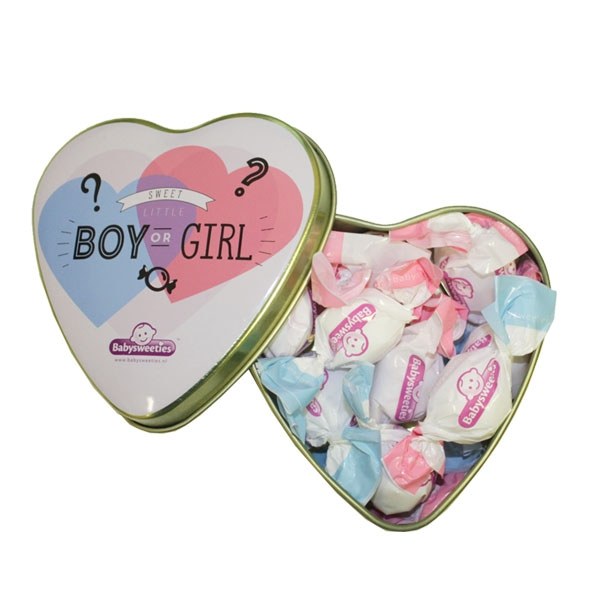 Gender Reveal Snoep Blikje Roze afbeelding