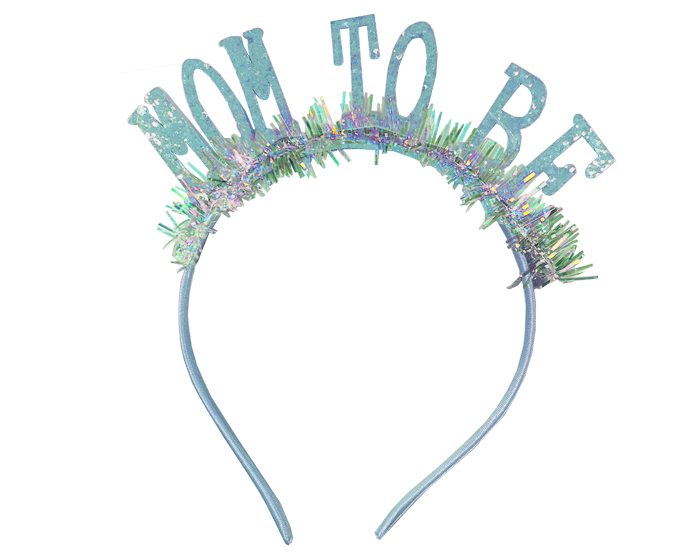 Glitter Diadeem Mom To Be Blauw afbeelding
