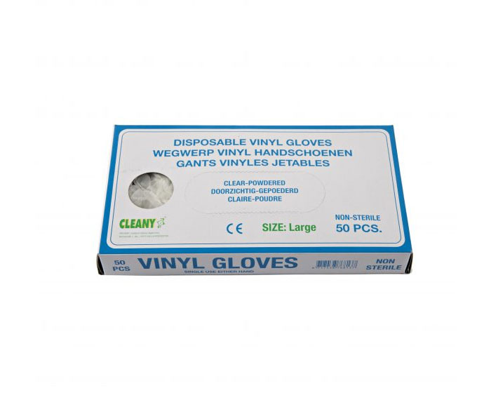 Handschoen Vinyl L Cleany (50st) afbeelding