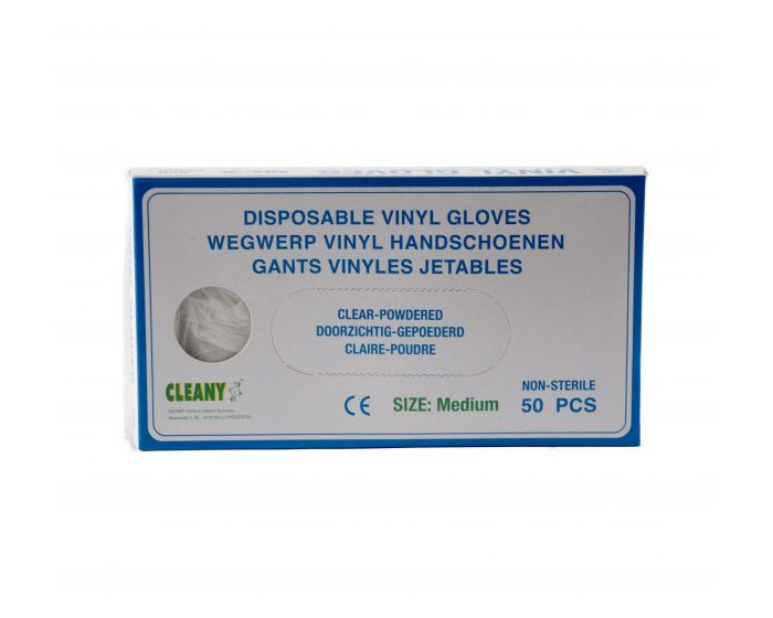 Handschoen Vinyl M Cleany (50st) afbeelding