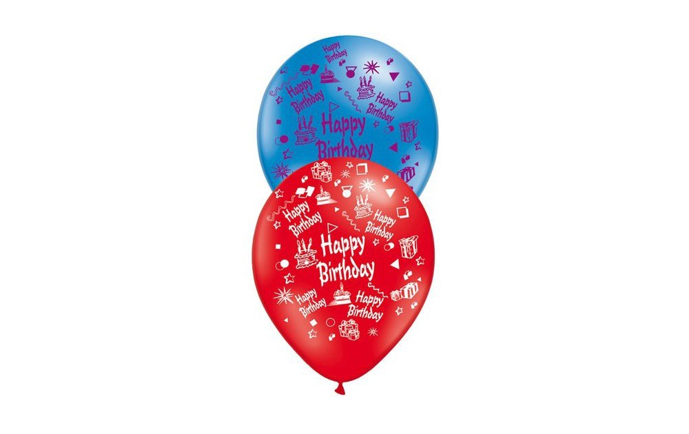 Ballonnen Happy Birthday (10st) afbeelding