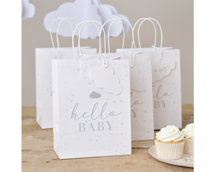 Cadeautasjes Hello Baby Wolkje Ginger Ray (5st) afbeelding