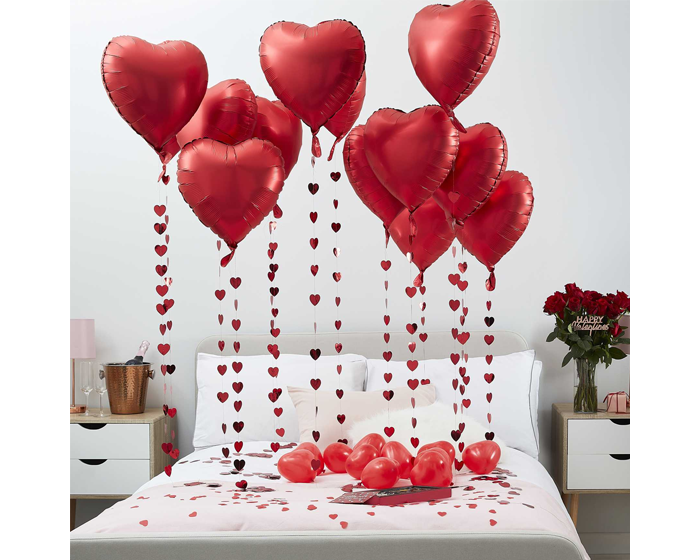 Hartjes Folieballonnen Decoratieset Ginger Ray afbeelding