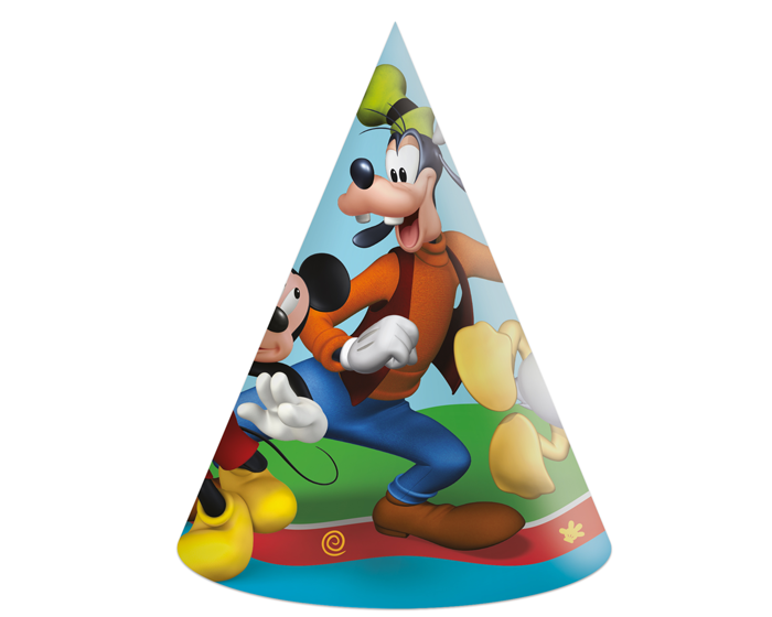 Feesthoedjes Mickey Mouse - 6 stuks afbeelding