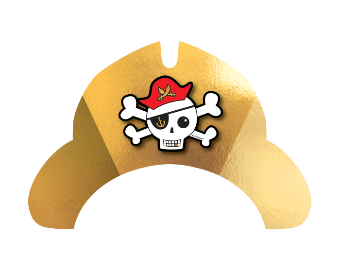 Feesthoedjes Piraten Map (8st) afbeelding