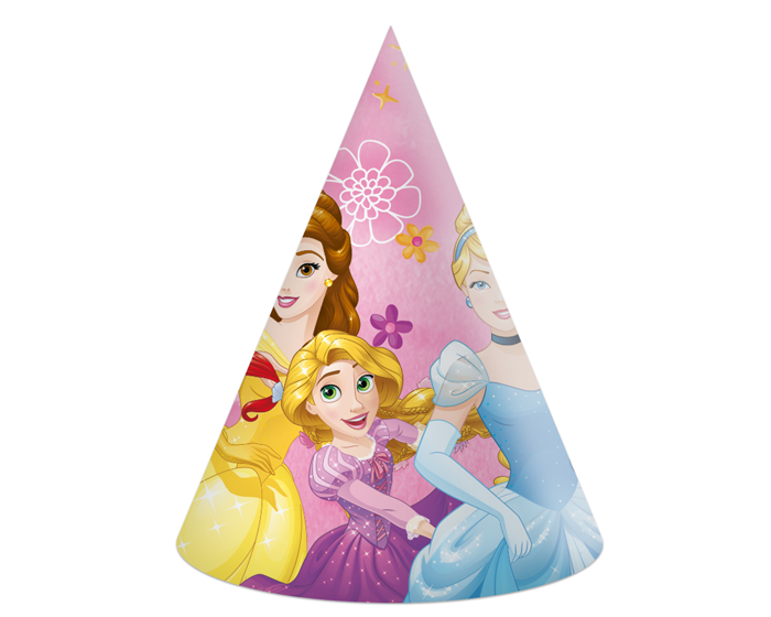 Feesthoedjes Disney Princess - 6 stuks afbeelding