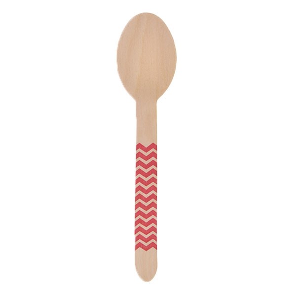 Houten Lepels Rood (10st) afbeelding