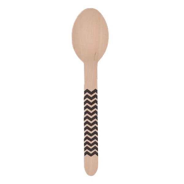 Houten Lepels Zwart (10st) afbeelding