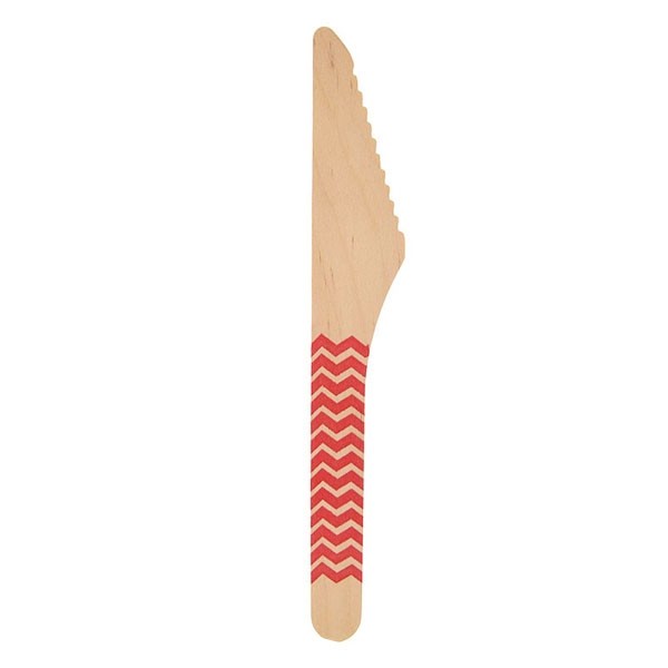 Houten Messen Rood (10st) afbeelding
