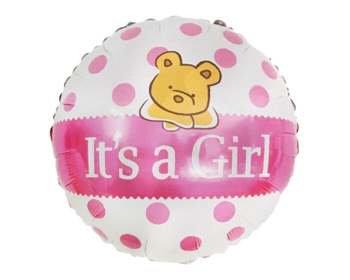 Folieballon It's a Girl Beer Roze (45cm) afbeelding