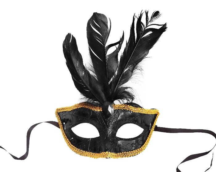 Masker Veren Zwart afbeelding