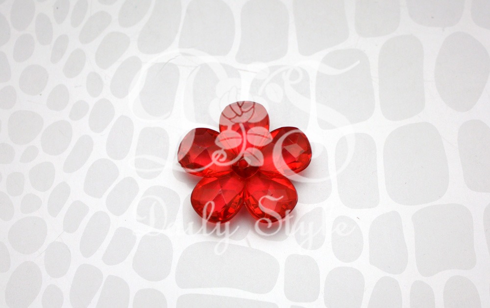 Acryllen Bloem Rood (12st) afbeelding