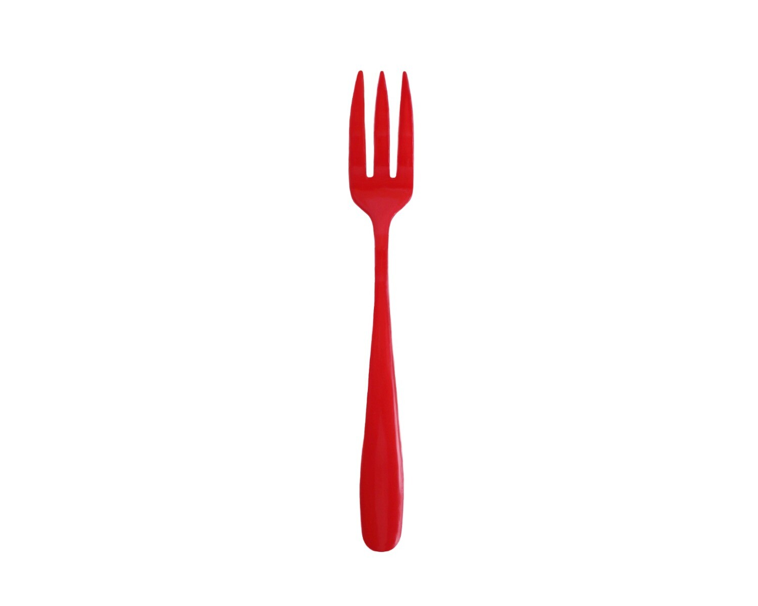 Plastic Dessertvorken Rood (12st) afbeelding