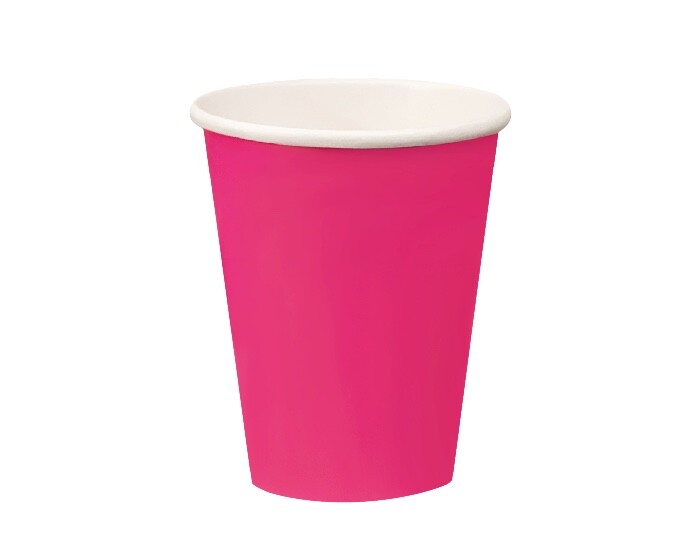 Kartonnen Bekers - Fuchsia - 20 stuks afbeelding