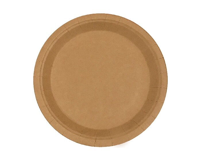 Kartonnen Bordjes Kraft 18cm (20st) afbeelding