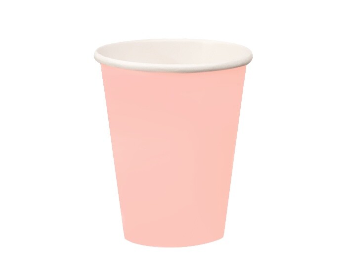 Kartonnen Bekers - Roze - 20 stuks afbeelding