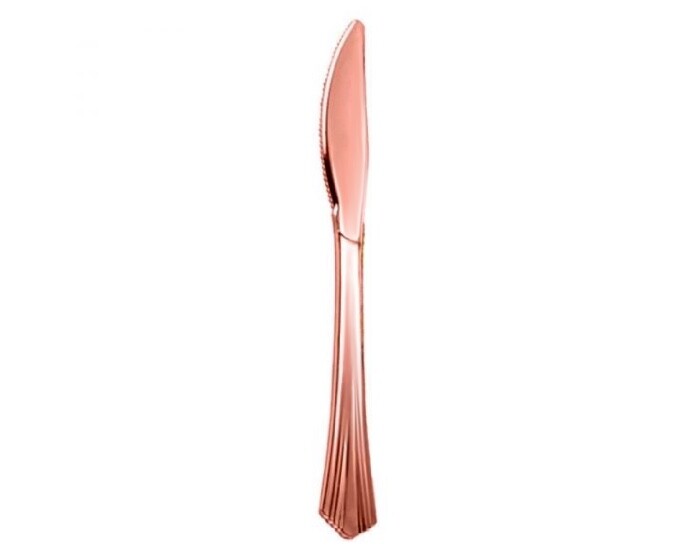 Plastic Messen Metallic Roségoud (10st) afbeelding