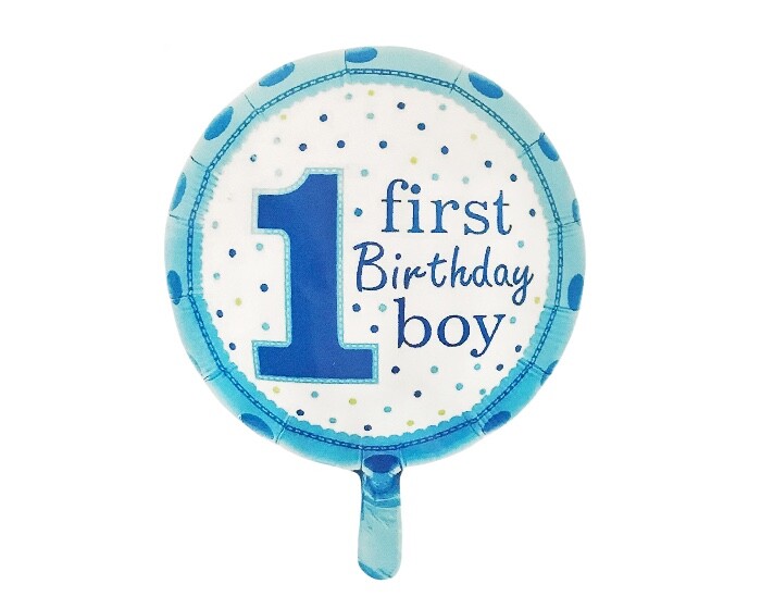 Folieballon 1st Birthday boy (45cm) afbeelding