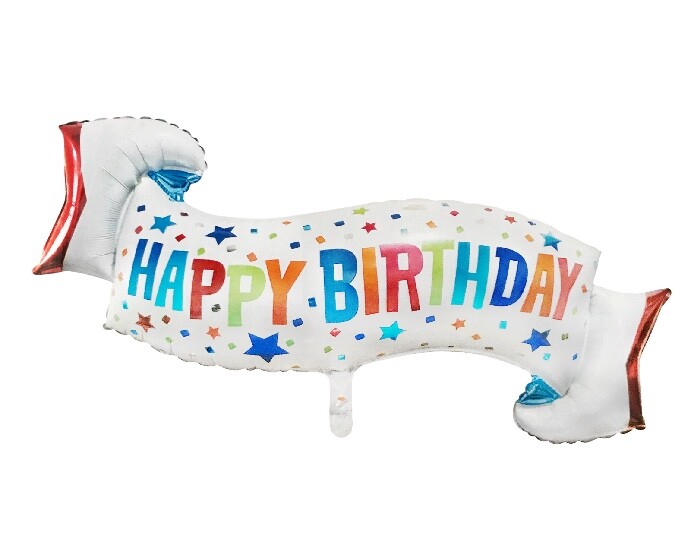 Folieballon Happy Birthday Banner afbeelding