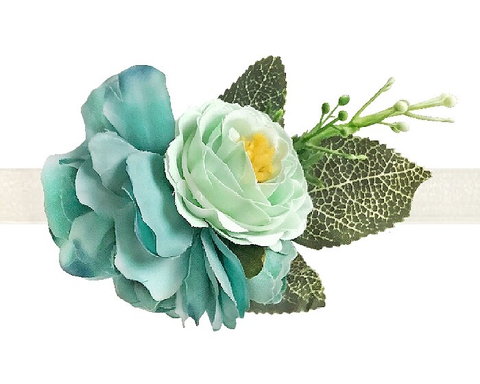 Polscorsage Pioenrozen Turquoise afbeelding