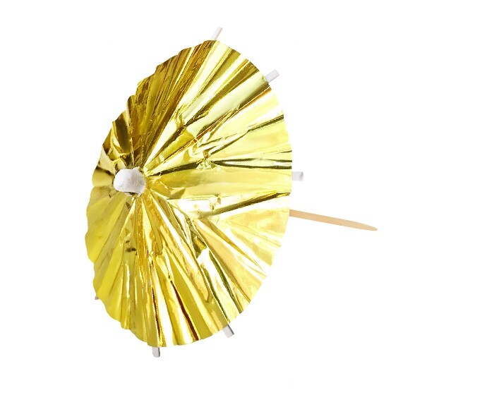 Prikkers Parasol Goud (12st) afbeelding