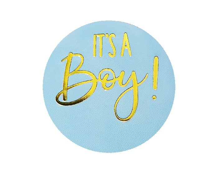 Stickers It's A Boy! Blauw/Goud (24st) afbeelding