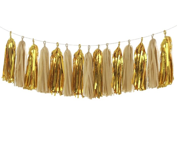DIY Tassel Garland Goud/Goud afbeelding
