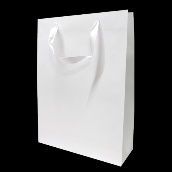 Kartonnen Cadeautas L Wit (12st) afbeelding
