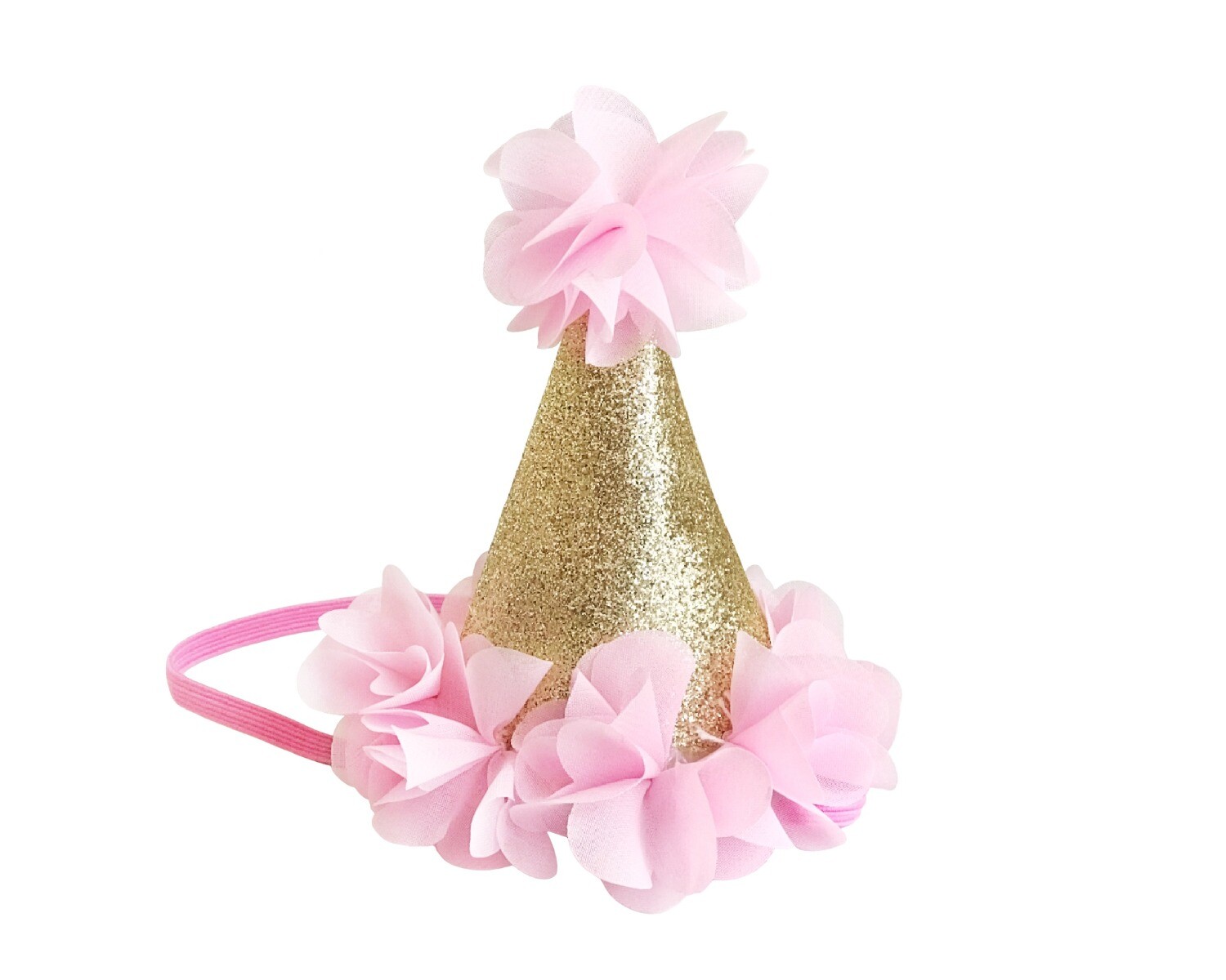 Feesthoedje Roze/Goud afbeelding