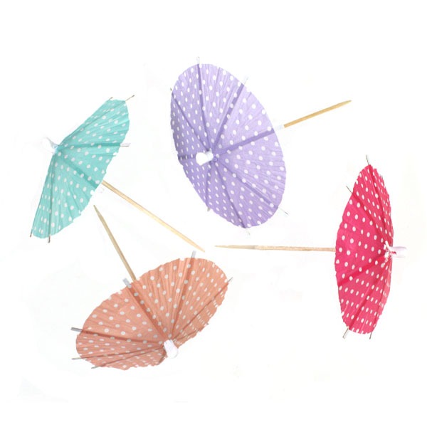 Prikker Paraplu Pastel (12st) afbeelding