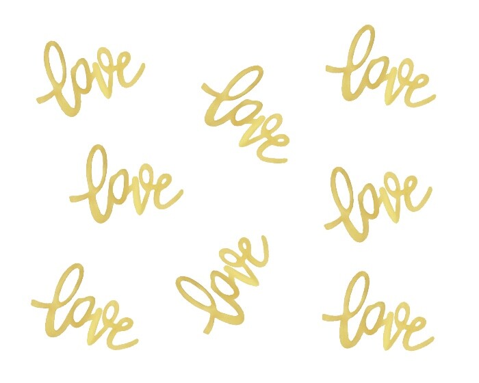 Tafelconfetti Love Goud (48st) afbeelding