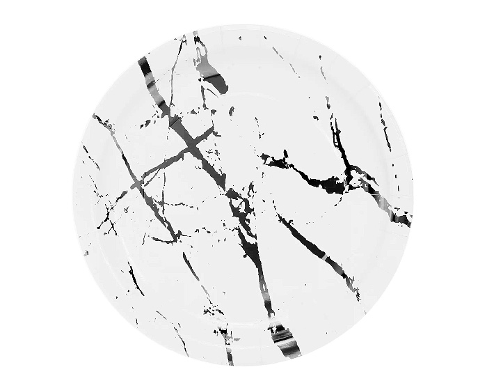 Kartonnen Borden Marble Zwart 23cm (20st) afbeelding