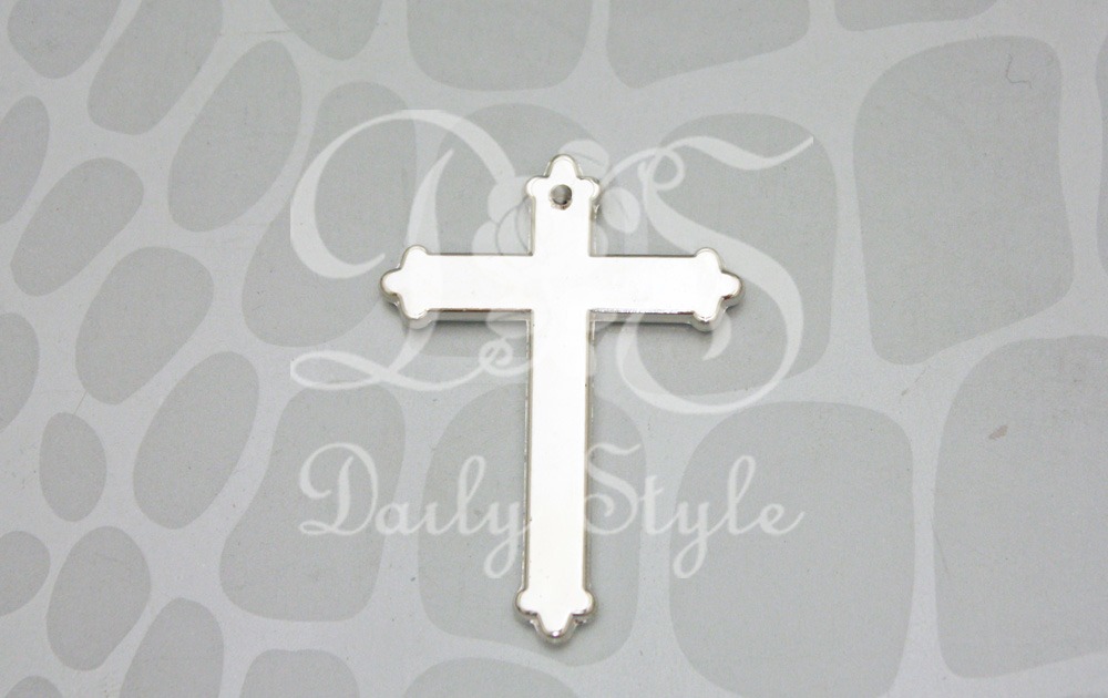 Decoratie Kruis Zilver (12st) afbeelding