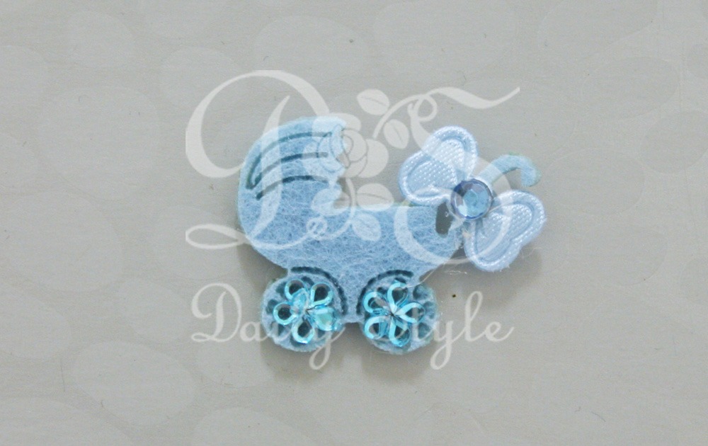 Deco Vilt Kinderwagen Blauw (12st) afbeelding