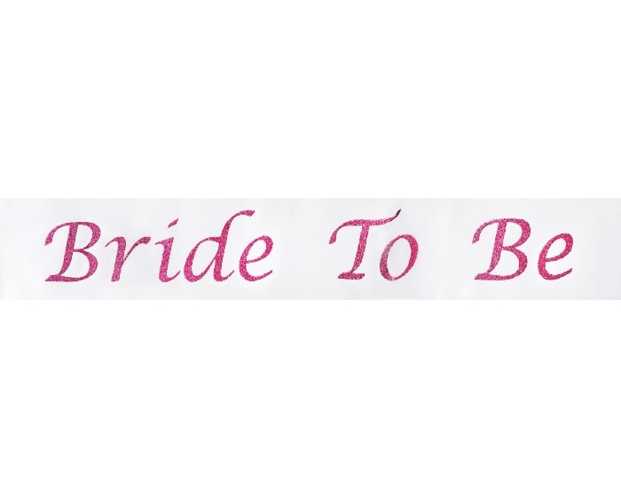 Sjerp Glitter'Bride To Be'Wit/Fuchsia afbeelding