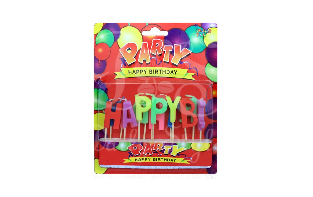 Letterkaarsjes Happy Birthday afbeelding