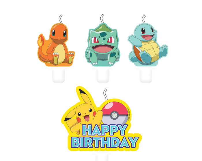 Kaarsjes Pokemon (4st) afbeelding